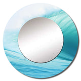 Turquoise Wondrous Wave Spiral I - Abstract Wall Mirror