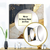 Black Gold Adorned Poteries V - Abstract Wall Mirror