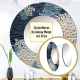 Under Water Blue And White Corals Collag - Coastal Wall Mirror