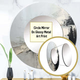 Grey And Black Paint Corner - Abstract Wall Mirror