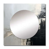 Grey And Black Paint Corner - Abstract Wall Mirror