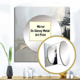 Grey And Black Paint Corner - Abstract Wall Mirror