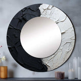 Minimalism Black And White Paint Corner - Coastal Wall Mirror