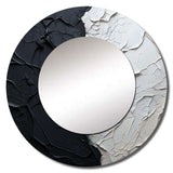 Minimalism Black And White Paint Corner - Coastal Wall Mirror