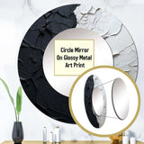 Minimalism Black And White Paint Corner - Coastal Wall Mirror