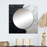 Minimalism Black And White Paint Corner - Coastal Wall Mirror