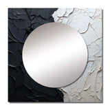 Minimalism Black And White Paint Corner - Coastal Wall Mirror