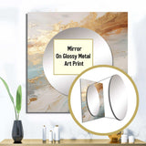 Golden And Blue Beach Tranquility IV - Coastal Wall Mirror