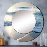 Beach Wave Scenery Photo I - Coastal Wall Mirror