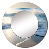 Beach Wave Scenery Photo I - Coastal Wall Mirror