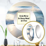 Beach Wave Scenery Photo I - Coastal Wall Mirror