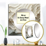 White And Blue Wave Papercut Style II - Coastal Wall Mirror