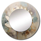 Antique Lotus Connection I - Floral Wall Mirror