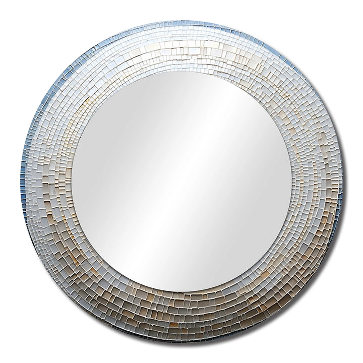 Nautilus Wall Mirror - Silver Swirl Shell Fish - Print on Metal