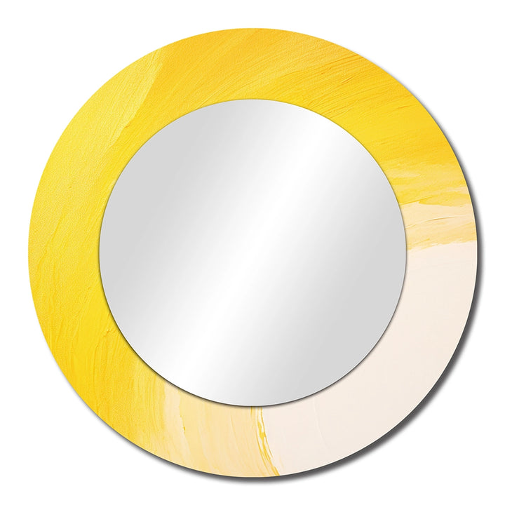 Traditional Metal Wall Mirror - Yellow Chroma Curve - Large Mirror