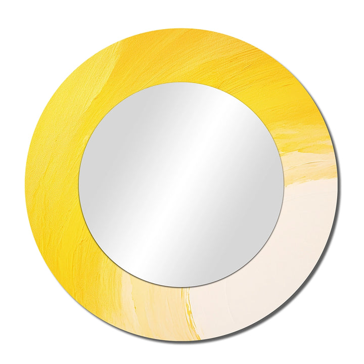 Traditional Metal Wall Mirror - Yellow Chroma Curve - Large Mirror