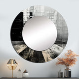 Black And White Cityscape Road Expressio - Landscapes Wall Mirror