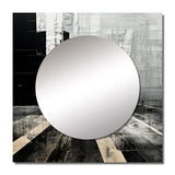 Black And White Cityscape Road Expressio - Landscapes Wall Mirror