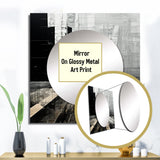 Black And White Cityscape Road Expressio - Landscapes Wall Mirror