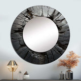 Spiritual Grey Geode Stone Minimalism II - Spiritual Wall Mirror