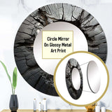 Spiritual Grey Geode Stone Minimalism II - Spiritual Wall Mirror