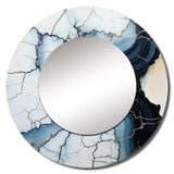 Blue Stone Geode Minimalism II - Spiritual Wall Mirror