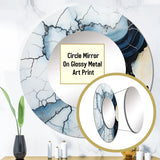 Blue Stone Geode Minimalism II - Spiritual Wall Mirror