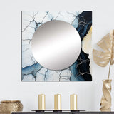 Blue Stone Geode Minimalism II - Spiritual Wall Mirror