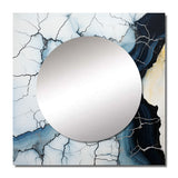 Blue Stone Geode Minimalism II - Spiritual Wall Mirror