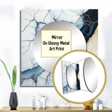 Blue Stone Geode Minimalism II - Spiritual Wall Mirror