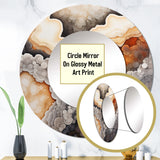 Stone Geode Scenery Minimalism III - Landscapes Wall Mirror