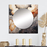 Stone Geode Scenery Minimalism III - Landscapes Wall Mirror