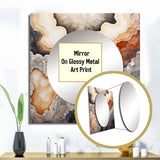 Stone Geode Scenery Minimalism III - Landscapes Wall Mirror