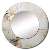 grey and white nature split - Abstract Wall Mirror