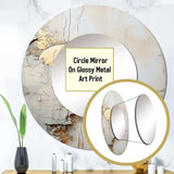 grey and white nature split - Abstract Wall Mirror