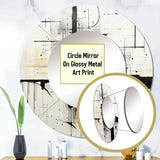 Grey and Black Fantasy horizon - Abstract Wall Mirror