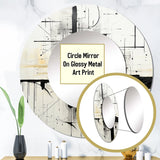 Grey and Black Fantasy horizon - Abstract Wall Mirror