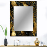 Gilded Opulence In Black & Gold - Marble Wall Mirror