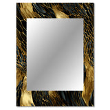 Gilded Opulence In Black & Gold - Marble Wall Mirror