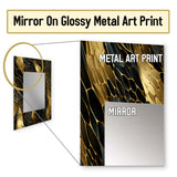 Gilded Opulence In Black & Gold - Marble Wall Mirror