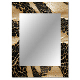 Gilded Opulence In Black & Gold - Marble Wall Mirror