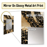 Gilded Opulence In Black & Gold - Marble Wall Mirror