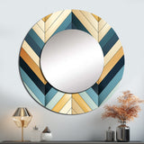 Beige Chevron Mosaic Fusion - Chevron Wall Mirror