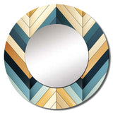 Beige Chevron Mosaic Fusion - Chevron Wall Mirror