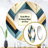 Beige Chevron Mosaic Fusion - Chevron Wall Mirror