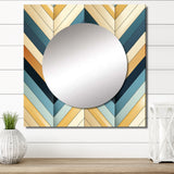 Beige Chevron Mosaic Fusion - Chevron Wall Mirror