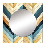 Beige Chevron Mosaic Fusion - Chevron Wall Mirror