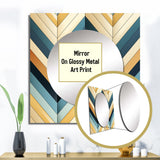 Beige Chevron Mosaic Fusion - Chevron Wall Mirror