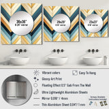 Beige Chevron Mosaic Fusion - Chevron Wall Mirror