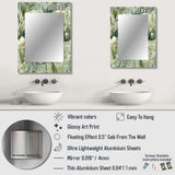 Green Grassland Meadows - Floral Wall Mirror